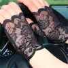 Cycling Gloves Witch Costume Short Lace Half Fingerless Bridal Wedding Events Party Glove 1Pair Black