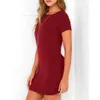 Basic Casual Dresses 2024 Summer Brief Sexy Casual Basic Dress Women Short Sleeve O Neck Classic All-Match Slim Midi Party Bodycon Pencil Shift DressL2404