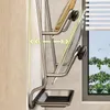 Kitchen Storage Lid Mounted Rack Wall Shelf Cutting Pan Organizer Pot Three Board Accessories Cover Layers Holder