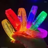 Party Decoration 1pcs Entertainment Cheering Props Night LED Battery Light-emitting Bracelet Running Luminous Bar