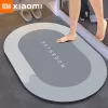 Trimmare Xiaomi YouPin Bath Mat Super Absorberande icke -slip badrumsmatta snabbt torkande dusch mattan köksdörrmattor hem golvmatta