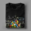 Męskie koszulki matematyka Rubik Rubix Rubics Player Kostka Mężczyźnia T-Koszulka Miłośnicy Humor TEE SHIRT Krótkie rękawie Załoga Szyci