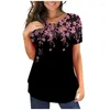 Blouses pour femmes 2024 Summer Casual Femme Chemise chemise Floral Imprimé flor