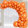 Decorazione per feste Matte Orange Balloon 107pcs Birthday Deco Celebration Decor Event Event Innoor Forniture per interni