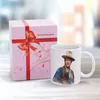 Tasses John Wayne "The" -Watercolor White Mug 11 oz Funny Ceramic Café / Thé / Coco-Cadre Unique Gift Rio Bravo Cowboy Cla