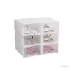 6Pcs Plastic Shoe Box Stackable Foldable Shoe Organizer Drawer Storage for CASE 240411