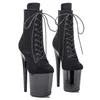 Zapatos de baile Leecabe 20cm/8 pulgadas Hermosas Color Tobillo de la plataforma de tacón alto Botas Vegano Disfraz Boot Dance Boot