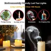 Flameless Led elektronische kaars met afgelegen flikkerende theelichtverlichting voor kerst Halloween Home Party Decor 240417