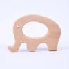 Infant Wooden Teether Toy Natural Wood Teething Accessories Multi Animal Shape Baby Pacifier Chain Pendant Chewable Nursing Toys ZZ