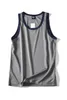 メンズタンクトップ大型メンズバスケットボールジムクールな通気性トップサマービッグサイズ薄いクイックドライアイスシルクシルクノースレスジョガーズスポーツベストJ61