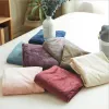 Kissen Justchic 2pcs 48x74cm Kissengehäuse Feste Farbe Herbst Winter Flanell Warm plus Samtkissen Abdeckung Kissen Top Cama Queen