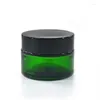 Opslagflessen 100 stks 50 g 30 g groene glazen potje gezicht crème container cosmetica packag cosmetisch bruin barstenen potten