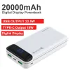 Ładowarki 20000 mAh przenośny bank zasilania zewnętrzna ładowarka baterii USB 22,5 W USB Typ C PD 20W Warbank Phone do inteligentnego telefonu komórkowego