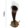 25 cm flytande spill kaffemuggar kopp scpture köksdekor magi hälla stänk släppleverans hem trädgård matsal dricker dhcew