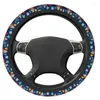 Steering Wheel Covers 38cm Day Of The Dead Sugar Skulls Soft Braid On Cover Car-styling Car Accessories