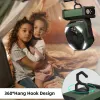 Fans D12 20000mAh Camping LED Fan with Light,Rechargeable Battery Powered Outdoor Tent Fan with Light