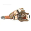Belts Designer BB Moda Masculina e Lady Leather decorados com diamantes coloridos Correia em corrente 3,8 cm