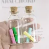 Garrafas 24pc mini garrafas de cortiça de vidro transparentes artesanato frascos de vidro transparente em vidro vazio garrafas de desejos 4ml 10ml 100 ml contêineres de frascos diy frascos