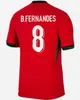 2024 Euro Portuguesa Portugalia Koszulki piłkarskie Ronaldo Joao Felix Pepe Bermardo B.fernandes Camisa de Futebol 24 25 J.Moutinho Football Shirt Men Kids Kit Di