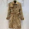 2024 새로운 디자이너 여성 재킷 패션 레터 G 인쇄 여성 윈드 브레이커 재킷 고품질 허리 랩 재킷 S-XL
