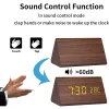 Klokken houten wandklok elektronisch horloge bureau digitaal despertador alarmmoment slaapkamer decoratietafel en accessoire USB/AAA -klokken