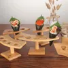 Set di stoviglie porta cono supporto per gelato sushi sushi rotolo a mano rotolo feste per cupcake coni giapponesi in legno