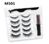 Invisible Magnetic Mink Eyelashes Magic Make Up Kits 3 Rör Eyeliner återanvändbara falska fransar 3D Natural Look Charming och tjocklek7719993