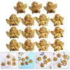 Bouteilles de rangement 15pcs angel flatback miniatures figurines résine de Noël embellissements ornements