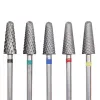 Bitar 5mm Cone Carbide Nail Borr Bit 3/32 "Milling Cutter For Manicure Rotary Burr Nail Bits Electric Drill Accessories Tool