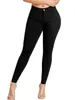 Kadınlar kot 2023 Sonbahar Yeni Kadınlar Siyah Yüksek Bel Skinny Jeans Moda Streç İnce Denim Kalem Pantolon Kadın Gündelik Pantolon S-2XL 240423