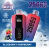 Bang 25000 Puffs ЖК -экраны одноразовые экраны Enosable E Сигареты 0% 2% 3% 5% 30 мл предварительно заполненная стручка двойная сетка 650 мАч.