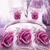 Sets Western -Stil Kingsize -Bettwäsche Set Rose Luxus 3D HD -Druckbett Leinen Shee Duvet Cover Kissenbezüge 200x230 cm Bett Kleidung y9h