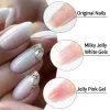 Kits ur azúcar 100 ml Jelly Jelly White Pink Color Gel Sin Wipe Top Refuerzo Gel Arte de uñas Remoje UV LED Varniz Manicure