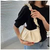 Shoulder Bags Soft PU Leather Underarm Crossbody For Women 2024 Summer Fashion Fold Ladies Chain Handbags And Purse Small Yellow