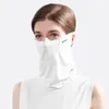 Racing Jackets Summer Sunscreen Mask Female Outdoor Cycling Anti-ultraviolet Hang Ear Ice Wire Breathable Lengthened Neck Protection