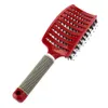 Haarborstels Pro hoofdhuid mas kam comb Hairbrush borstel nylon vrouwen natte krullende de borstel voor salon kappersstylingstylinggereedschap drop levering pr dhuey