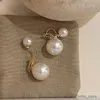 Charm Korean Gold Color Pearl Ear Clip for Women Vintage Elegant Geometric Circle Fake Piercing Ear Cuff on Earrings Jewelry Gift