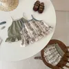 Kleidungssets Sommer Baby Kleidung Set Säuglingsmädchen Camisole und Bloomer 2 PCs Mädchen Kleidung Set H240425