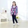 Ceketler 2024 Kızlar Ceket ve Ceket Casacos Menina Kids Bahar Sonbahar Meisjes Jas Baskılı Windbreaker Hoodies İçin