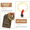 Chaveiros chineses amulet carthanchain de cobre tai sui pingente feng shui 2024 símbolo de metal tag pendurado ornamento