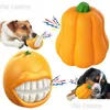 Dog Toys Tuggar Pet Pumpkin Toy för små stora hundar Halloween Interactive Chew Outdoor Training Labrador French Bldog Accessories DHCPB