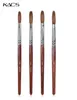 Nagelborstar akrylkonstborste 100 Kolinsky Sable Pen Red Wood Round Flat för Gel Builder Tool4044360