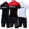 Sets 2024 Orbea Orca Cycling Jersey Bike Shorts Set Männer Frauen schnell trocken Ropa Ciclismo 4 Taschen Sommer Pro Fahrrad Tshirt Kleidung