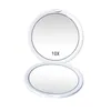 Spiegels vergrotende spiegel make -up spiegel mini zak compacte spiegel ronde handheld spiegel draagbare reiscosmetica gereedschap voor vrouwen x10