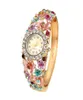 Watches Women Armband Watch Flower Gemstone Classic Alloy Wristwatch Dress Quartz armbandsur8365849