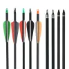 Darts 12/24 stcs gemengde koolstofpijlen 31,5 'tpu veren diameter 7,8 mm wervelkolom 500 voor recurve/samengestelde boog schietjacht boogschieten