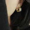 Boucles d'oreilles cerceaux Huitan Donny Watch chaîne pour femmes Couleur argentée / couleur or à la mode femelle simple bijourie élégante doseurs