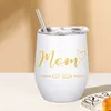 Tumbler 12oz U-förmige Bierbecher Doppelschicht Edelstahl-Isolierbecher für Büro Haushaltsgetränkmotter Tag Geschenke H240425