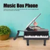 Accessories Corded Telephone Piano Style HD Call Wired Landline Phone with Music Box Function Music Box Phone Desktop Phone