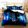 Set Galaxy Printed Comferter Bedding Set Mystery Time Tardis Däcke Cover Bed Set Quilt Cover Pudowcase King Queen Size Bedding Set